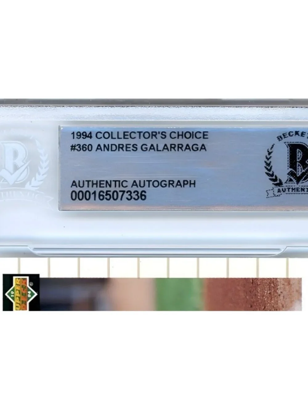 Andres Galarraga Signed 1994 Upper Deck Collector's Choice #360 Baseball Card
